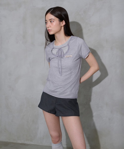 FCMM(エフシーエムエム)の「【日本限定】DOCKING TEE / ドッキングTEE(Tシャツ/カットソー・レディース・アイボリー/ブラック/グレー/チャコールグレー・SMALL/MEDIUM)」の14枚目の写真