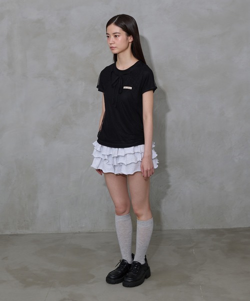 FCMM(エフシーエムエム)の「【日本限定】DOCKING TEE / ドッキングTEE(Tシャツ/カットソー・レディース・アイボリー/ブラック/グレー/チャコールグレー・SMALL/MEDIUM)」の6枚目の写真