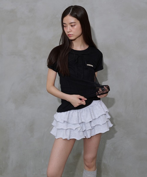FCMM(エフシーエムエム)の「【日本限定】DOCKING TEE / ドッキングTEE(Tシャツ/カットソー・レディース・アイボリー/ブラック/グレー/チャコールグレー・SMALL/MEDIUM)」の10枚目の写真