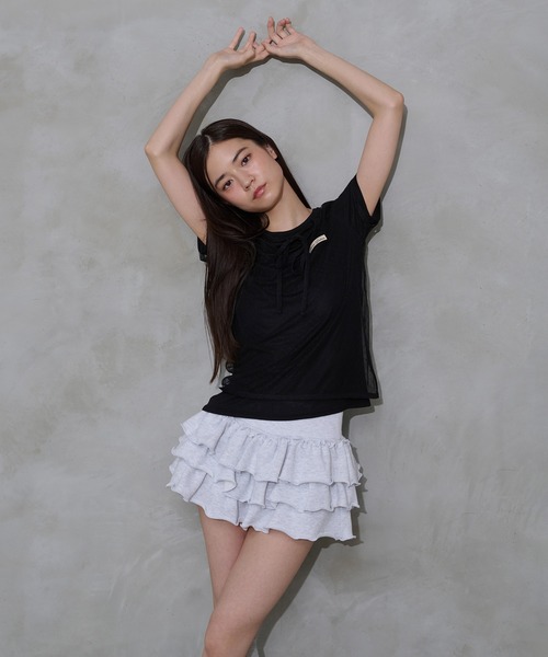 FCMM(エフシーエムエム)の「【日本限定】DOCKING TEE / ドッキングTEE(Tシャツ/カットソー・レディース・アイボリー/ブラック/グレー/チャコールグレー・SMALL/MEDIUM)」の8枚目の写真