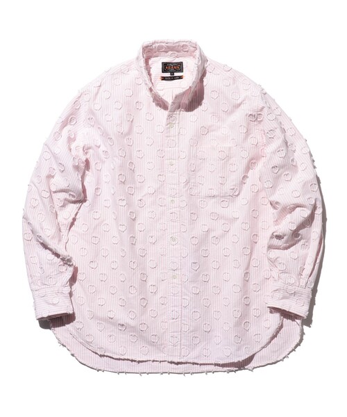 セール】フリンジ ドット キャンディ ストライプ ボタンダウン シャツ