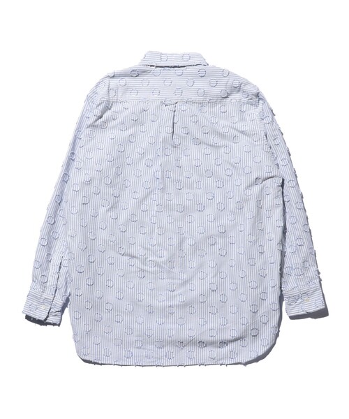 セール】フリンジ ドット キャンディ ストライプ ボタンダウン シャツ