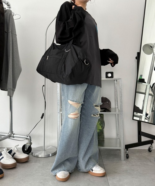 WEGO(ウィゴー)の「WEGO/2wayBIGボストンショルダー(ショルダーバッグ・レディース・ブラック系その他/その他4/ブラック系2/ナチュラル/ブラック/スカイブルー/その他2/その他1/その他3・FREE)」の12枚目の写真