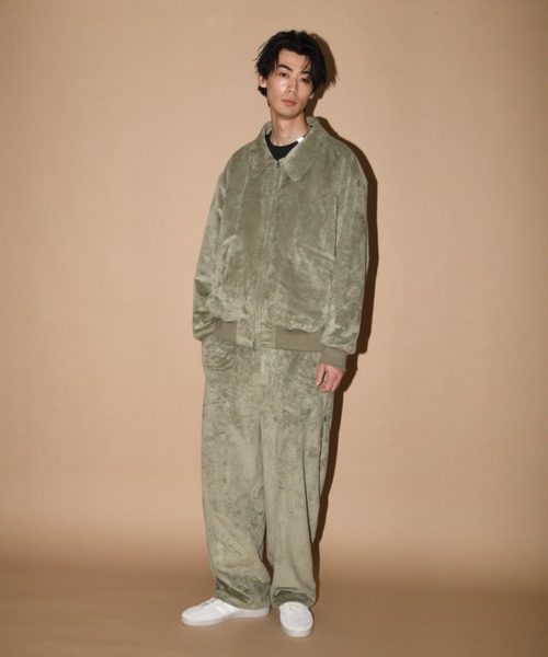 SUPERTHANKS(スーパーサンクス)の「スエード、合成皮革 ワイドZIPパンツFaux Suede Side-zip Wide Pants(その他パンツ・メンズ・ライトカーキ/ブラック/ブラック系その他・M/S/L)」の9枚目の写真