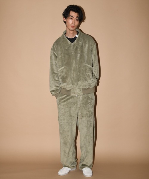 SUPERTHANKS(スーパーサンクス)の「スエード、合成皮革 ワイドZIPパンツFaux Suede Side-zip Wide Pants(その他パンツ・メンズ・ライトカーキ/ブラック/ブラック系その他・M/S/L)」の7枚目の写真
