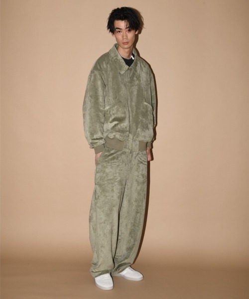 SUPERTHANKS(スーパーサンクス)の「スエード、合成皮革 ワイドZIPパンツFaux Suede Side-zip Wide Pants(その他パンツ・メンズ・ライトカーキ/ブラック/ブラック系その他・M/S/L)」の6枚目の写真