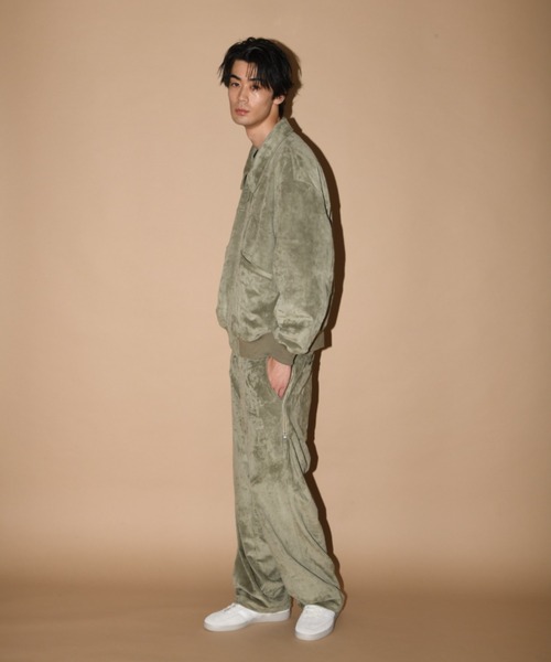 SUPERTHANKS(スーパーサンクス)の「スエード、合成皮革 ワイドZIPパンツFaux Suede Side-zip Wide Pants(その他パンツ・メンズ・ライトカーキ/ブラック/ブラック系その他・M/S/L)」の5枚目の写真