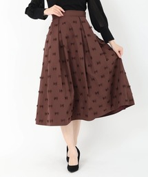 ルバンタフタ_リボン刺しゅうタフタスカート