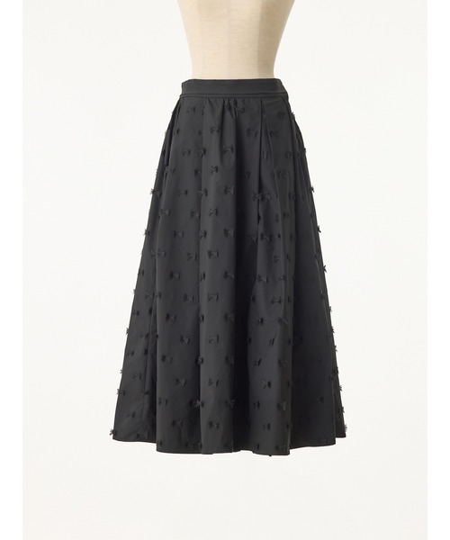 STRAWBERRY-FIELDS（ストロベリーフィールズ）の「ルバンタフタ_リボン刺しゅうタフタスカート（スカート・レディース・ブラウン/ブラック・2）」の10枚目の写真