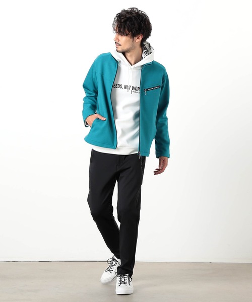 NICOLE CLUB FOR MEN（ニコルクラブフォーメン）の「【NICOLE SPORTS】ダンボールニットスタンドブルゾン（その他アウター・メンズ・オフホワイト/ブラック/ターコイズブルー/その他・MEDIUM/LARGE/X-LARGE）」の18枚目の写真