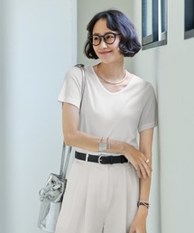 スタイルデリ STYLE DELI 【BLK001】スムースオーバーTシャツ （グレー） BLK001】スムースドロップショルダーオーバーTシャツ（Tシャツ