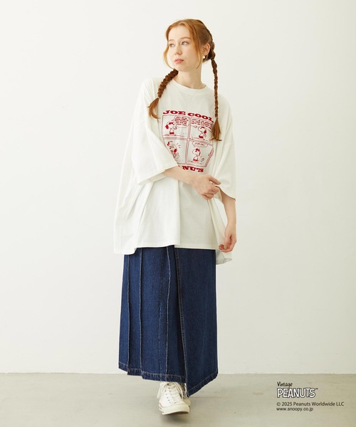 PEANUTS(ピーナッツ)の「MILKFED. × PEANUTS JOE COOL COMIC BIG S/S TEE(Tシャツ/カットソー・レディース・レッド/ブラック・ONE SIZE)」の4枚目の写真