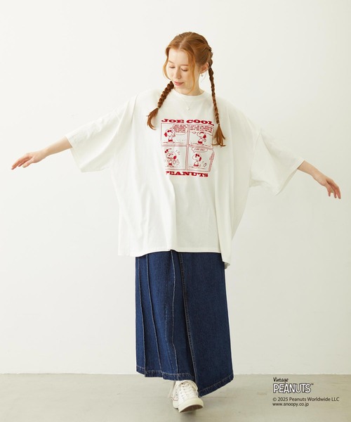 PEANUTS(ピーナッツ)の「MILKFED. × PEANUTS JOE COOL COMIC BIG S/S TEE(Tシャツ/カットソー・レディース・レッド/ブラック・ONE SIZE)」の5枚目の写真