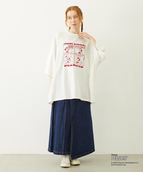 PEANUTS(ピーナッツ)の「MILKFED. × PEANUTS JOE COOL COMIC BIG S/S TEE(Tシャツ/カットソー・レディース・レッド/ブラック・ONE SIZE)」の6枚目の写真