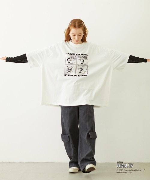PEANUTS(ピーナッツ)の「MILKFED. × PEANUTS JOE COOL COMIC BIG S/S TEE(Tシャツ/カットソー・レディース・レッド/ブラック・ONE SIZE)」の8枚目の写真