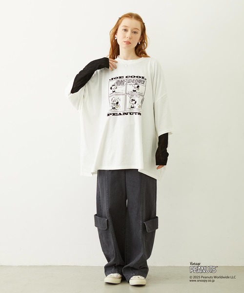 PEANUTS(ピーナッツ)の「MILKFED. × PEANUTS JOE COOL COMIC BIG S/S TEE(Tシャツ/カットソー・レディース・レッド/ブラック・ONE SIZE)」の9枚目の写真