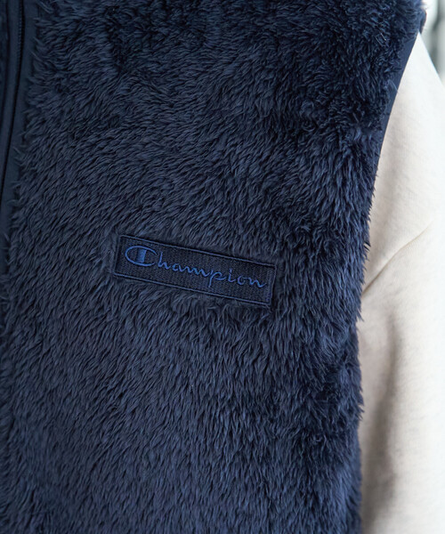FREAK'S STORE(フリークスストア)の「Champion × FREAK'S STORE/チャンピオン 別注 シェルパフリースベスト(ベスト・レディース・ネイビー/ホワイト/ブラック・フリ-)」の11枚目の写真