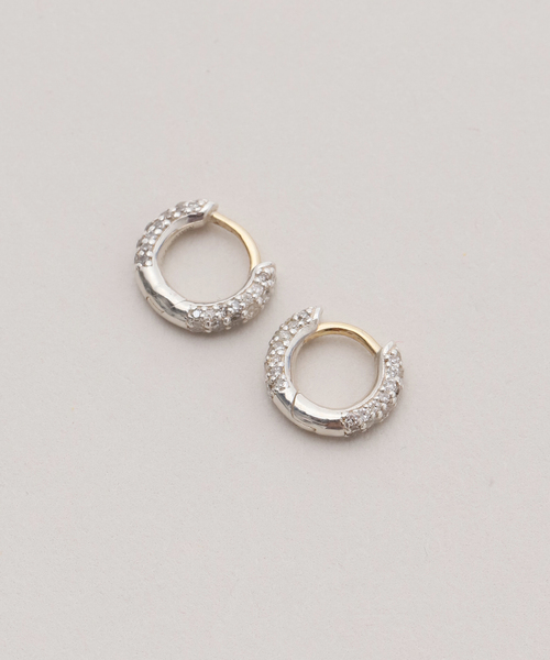 jentlous両耳 J型パイプピアスL K10（両耳）（ピアス（両耳用））｜Lilas