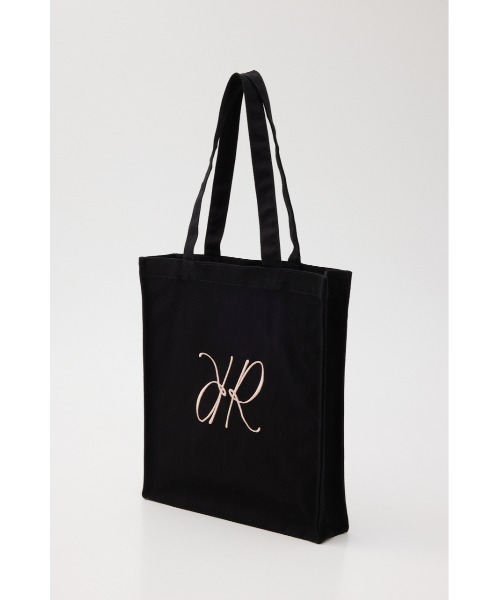 rienda WRRロゴトートバッグ ブラック WEB・一部店舗限定】WRRロゴフェイクレザートートバッグ（トート