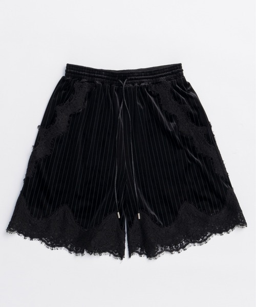 Hem Lace Velour Shorts/ヘムレースベロアショートパンツ