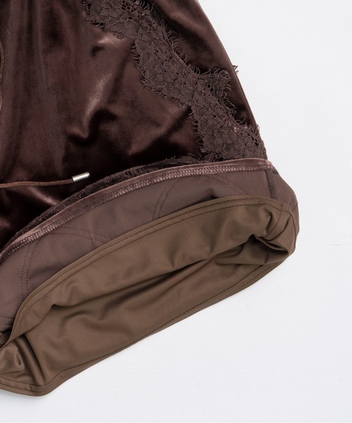 MAISON SPECIAL(メゾンスペシャル)の「Hem Lace Velour Shorts/ヘムレースベロアショートパンツ■セットアップ対応■(その他パンツ・レディース・ブラック/ブラウン/ブルー・36/38)」の21枚目の写真