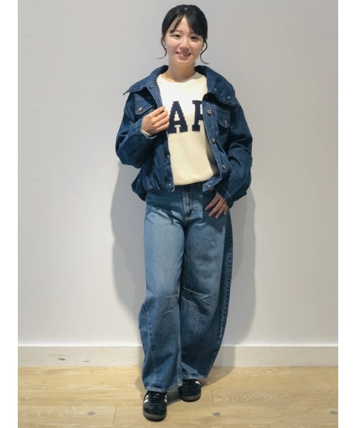 セール】デニム オーバーサイズ バブルジャケット（デニムジャケット