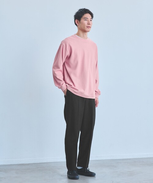 green label relaxing（グリーンレーベルリラクシング）の「ウェーブ サーマル クルーネック Tシャツ（Tシャツ/カットソー・メンズ・ライトピンク/ライトグレー/ブラック/ライトブルー・S/XL/L/M）」の5枚目の写真