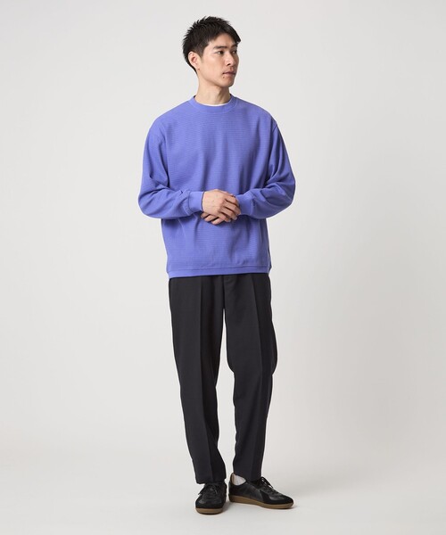 green label relaxing（グリーンレーベルリラクシング）の「ウェーブ サーマル クルーネック Tシャツ（Tシャツ/カットソー・メンズ・ライトピンク/ライトグレー/ブラック/ライトブルー・S/XL/L/M）」の7枚目の写真