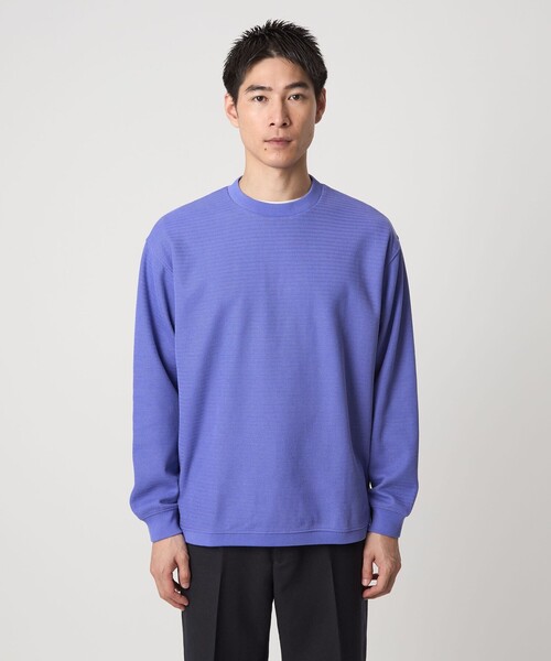 green label relaxing（グリーンレーベルリラクシング）の「ウェーブ サーマル クルーネック Tシャツ（Tシャツ/カットソー・メンズ・ライトピンク/ライトグレー/ブラック/ライトブルー・S/XL/L/M）」の11枚目の写真