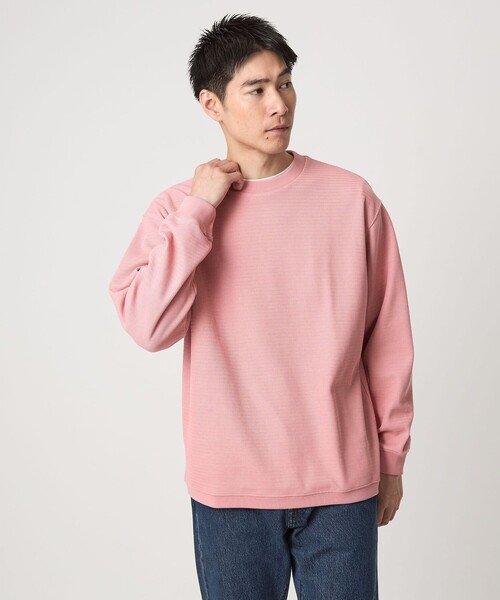 green label relaxing（グリーンレーベルリラクシング）の「ウェーブ サーマル クルーネック Tシャツ（Tシャツ/カットソー・メンズ・ライトピンク/ライトグレー/ブラック/ライトブルー・S/XL/L/M）」の21枚目の写真