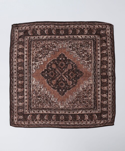 SHIPS（シップス）の「【SHIPS別注】Bleck: ペイズリー バンダナ（バンダナ/スカーフ・メンズ・ネイビー/ブラウン・ONE SIZE）」の2枚目の写真