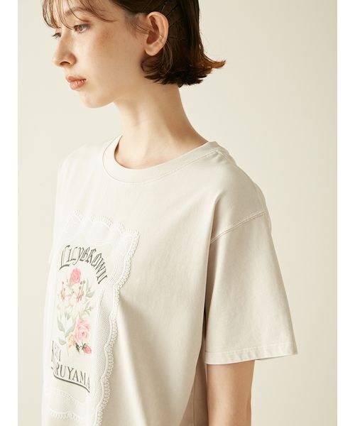 LILY BROWN(リリーブラウン)の「【LILY BROWN×KEITA MARUYAMA】バリエーショングラフィックTシャツ(Tシャツ/カットソー・レディース・ホワイト/ベージュ/ネイビー/ブルー・F)」の9枚目の写真