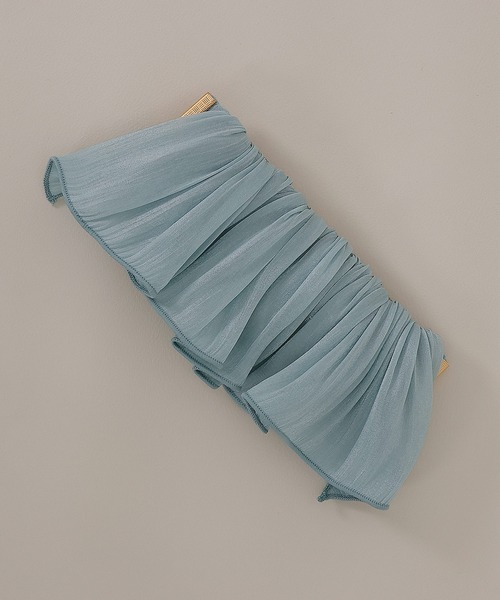 Monocoro toppi（モノコロトッピ）の「シアー フリル ロールカフ ヘアカフ ポニーフック（その他ヘアアクセサリー・レディース・グレイッシュブルー/アイボリー/ブラック・フリー）」の8枚目の写真