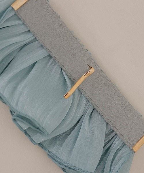 Monocoro toppi（モノコロトッピ）の「シアー フリル ロールカフ ヘアカフ ポニーフック（その他ヘアアクセサリー・レディース・グレイッシュブルー/アイボリー/ブラック・フリー）」の10枚目の写真