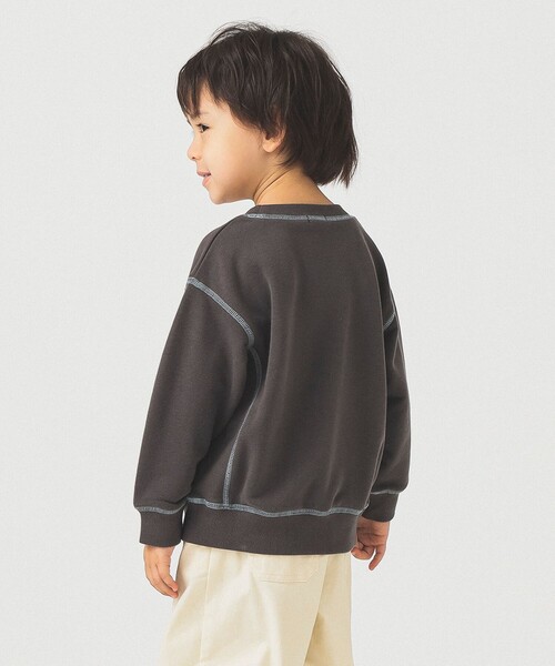 B:MING by BEAMS(ビーミングバイビームス)の「配色ステッチ ロゴ スウェット2025FW(100~140cm)(スウェット・キッズ・サックスブルー/チャコールグレー・120/110/140/100/130)」の5枚目の写真