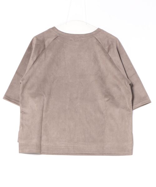 NAVY(ネイビー)の「nAvy フェイクスウェード 7分Tシャツ(Tシャツ/カットソー・レディース・アイボリー/グレー/モカ・L/M)」の4枚目の写真