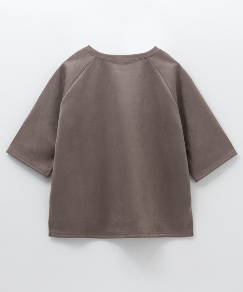 NAVY(ネイビー)の「nAvy フェイクスウェード 7分Tシャツ(Tシャツ/カットソー・レディース・アイボリー/グレー/モカ・L/M)」の7枚目の写真