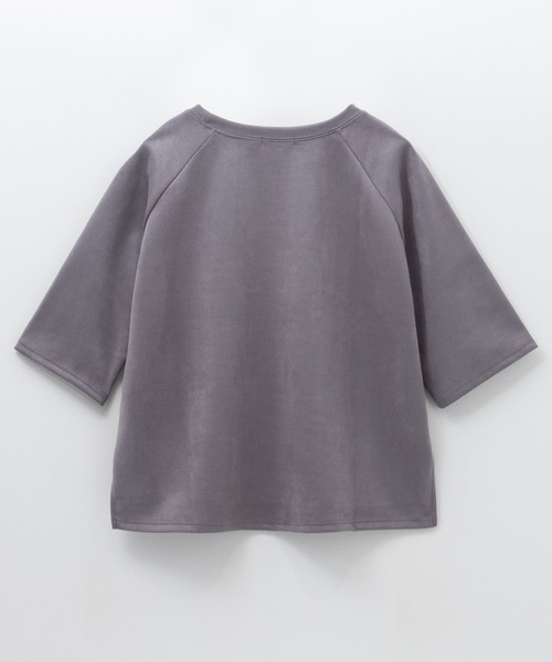 NAVY(ネイビー)の「nAvy フェイクスウェード 7分Tシャツ(Tシャツ/カットソー・レディース・アイボリー/グレー/モカ・L/M)」の9枚目の写真