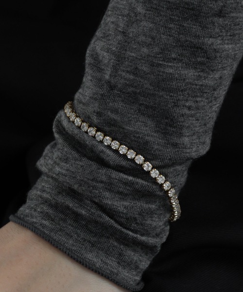 abaskdesign（アバスクデザイン）の「金属アレルギー対応 クリスタルテニスブレスレット（ブレスレット・レディース・ゴールド・FREE）」の7枚目の写真