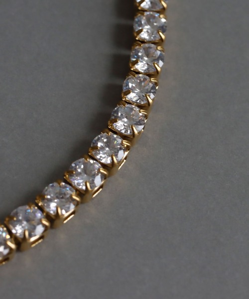 abaskdesign（アバスクデザイン）の「金属アレルギー対応 クリスタルテニスブレスレット（ブレスレット・レディース・ゴールド・FREE）」の9枚目の写真