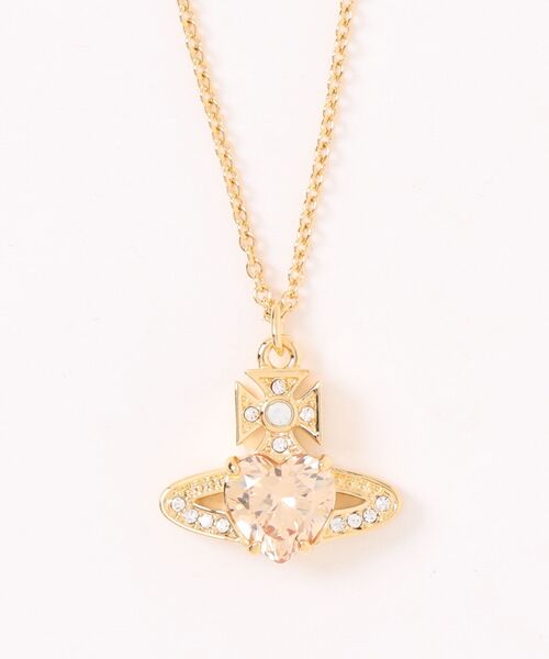 【Vivienne Westwood】 ARIELLA ネックレス Ariella Pendant Necklace in platinum-white-cz-crystal