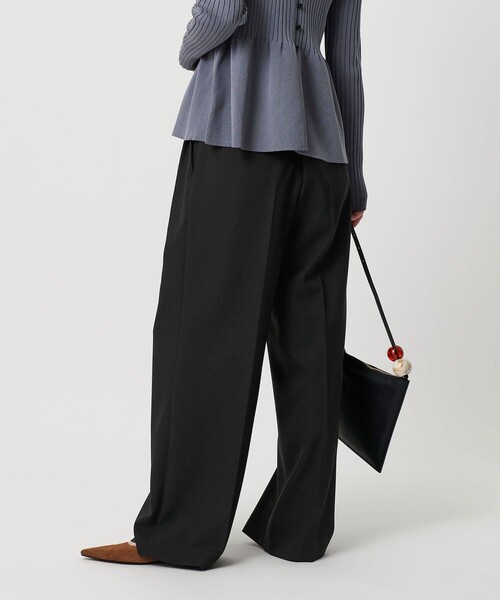 BEAUTY&YOUTH UNITED ARROWS（ビューティーアンドユースユナイテッドアローズ）の「【WEB限定 Wardrobe DAILY MINIMAL】ウールライクメランジ ワイドパンツ ウォッシャブル（スラックス・レディース・ブラック/ベージュ/ダークグレー・L/M/S/XS）」の15枚目の写真