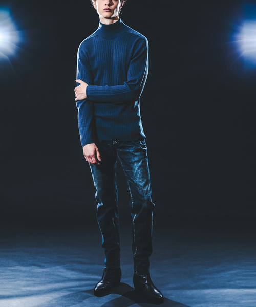 5351 POUR LES HOMMES（ゴーサンゴーイチプールオム）の「【25AW】ホールガーメント タートルネックニット（ニット/セーター・メンズ・ブルー/ブラック/ホワイト・50/48/46/44）」の22枚目の写真