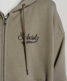 Rhinestone zip hoodie