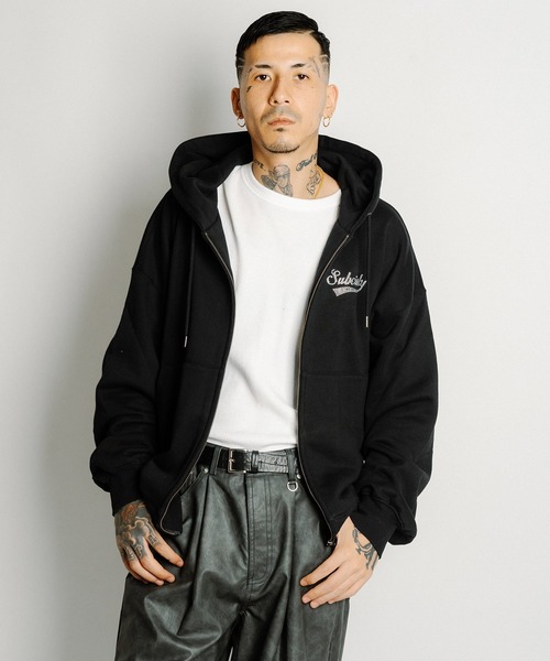Subciety（サブサエティ）の「Rhinestone zip hoodie（パーカー・メンズ・ブラック/チャコールグレー/グレー・X-LARGE/LARGE/MEDIUM/SMALL）」の12枚目の写真
