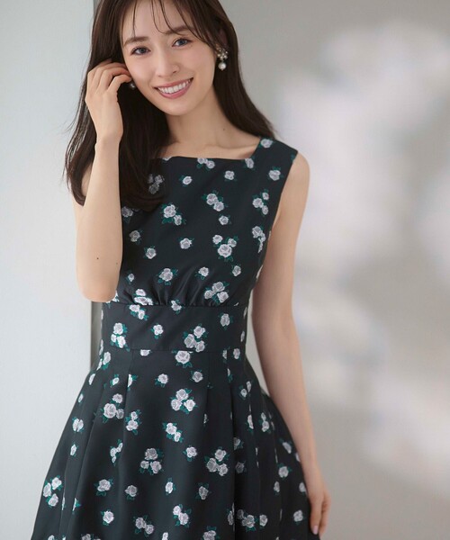 美品 TOCCA ZOZOTOWN : ドレス BEAUTY OF BOUQUET ワンピース TOCCA（トッカ） ブラック 花柄ワンピース BEAUTY OF BOUQUET ワンピース