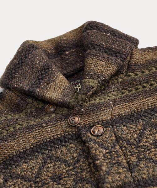 RRL(ダブル アール エル)の「ウールコットン ショールカラー カーディガン(カーディガン/ボレロ・メンズ・ブラウン・L/M/S/XL/XS)」の7枚目の写真