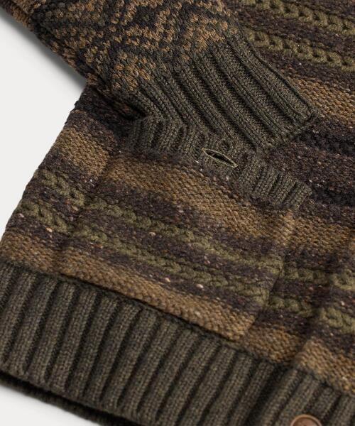 RRL(ダブル アール エル)の「ウールコットン ショールカラー カーディガン(カーディガン/ボレロ・メンズ・ブラウン・L/M/S/XL/XS)」の6枚目の写真
