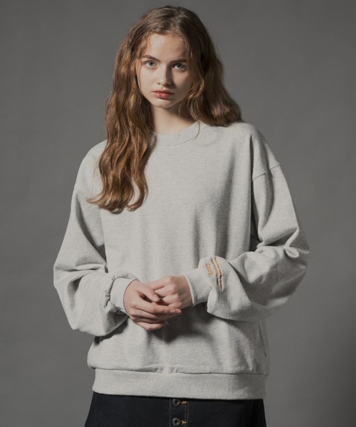 CIVVY.（シヴィ―）の「Lettering Logo Sweatshit - レタリングスウェットシャツ -（スウェット・メンズ・グレー/ネイビー・LARGE/MEDIUM）」の19枚目の写真