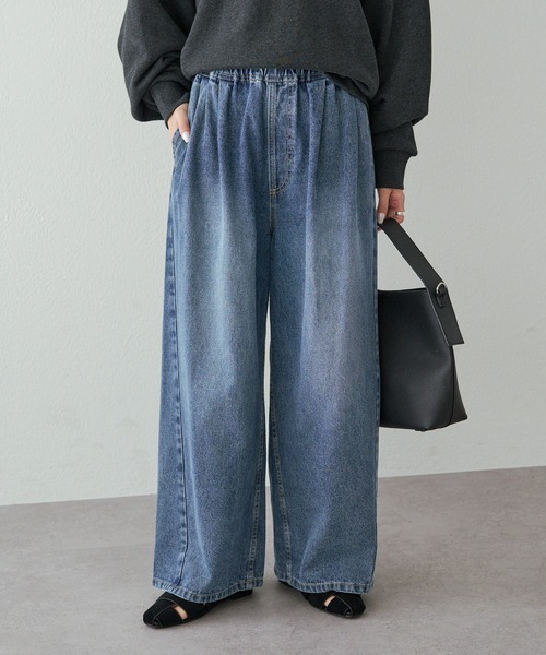 ヴィンテージライクデニムイージーパンツ（デニムパンツ）｜PUAL